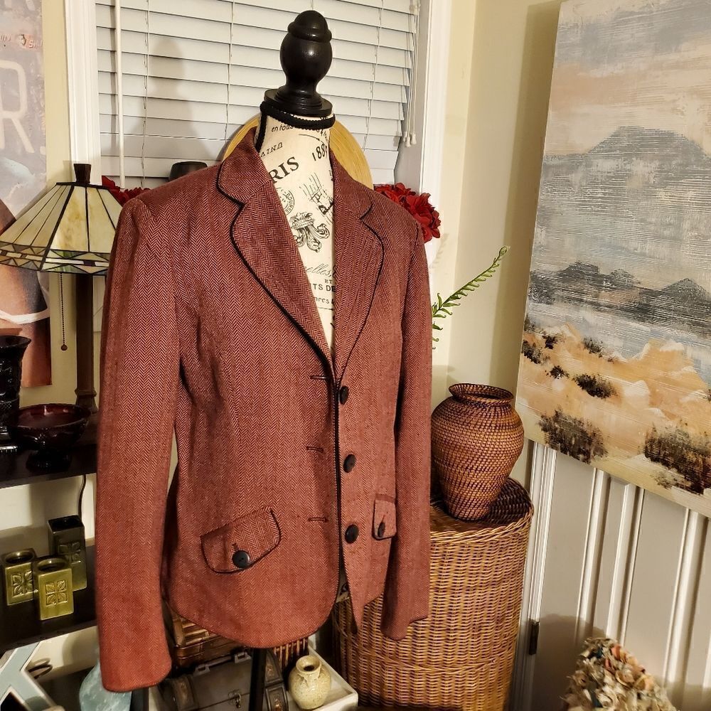 Monterey Bay Rustic Pink Acrylic Blazer Sz 8